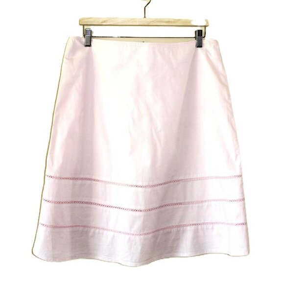 SUSY SHIER Knee-Length Cotton A-Line Skirt in Pastel Pink - Size 13/14 - Picture 1 of 9